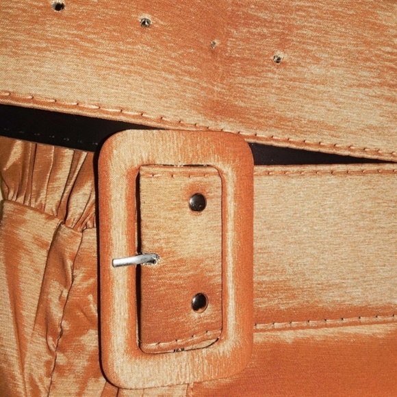 Rockabilly Pin Up Shiny Gold Vintage Style Dress - Picture 5 of 6